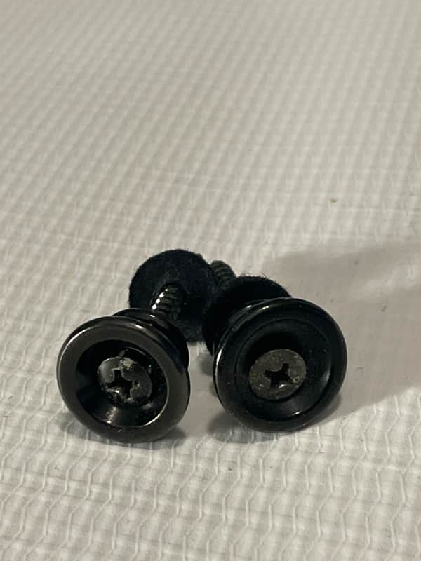 2000's Japan Jackson DK2 & Dinky Guitar Factory Black Oversize Strap Buttons image 1