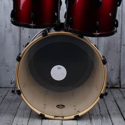 Pearl EX Export Series 6 Piece Drum Set with 22 Bass Wine Red w Black Hardware image 3