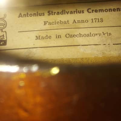 Lignatone Cremonensis sized 3/4 violin with case. Czechoslovakia. Very Good Cond image 15