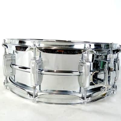 Ludwig Supraphonic 5x14"Snare Drum Monroe Badge 10Lug Vintage90s Aluminum/Chrome image 3