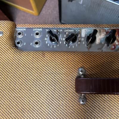 1959 1960 Tweed Fender 5F6-A Bassman 4x10 Combo Amp image 4
