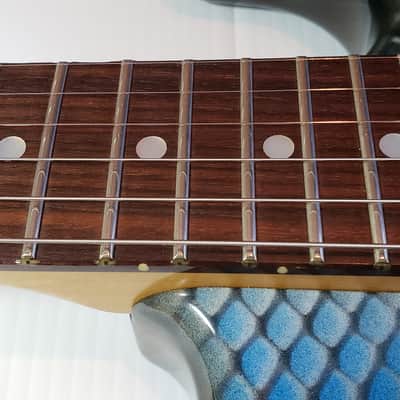 Kramer Baretta with Custom Paint and EMG 1986 Blue Snake image 8