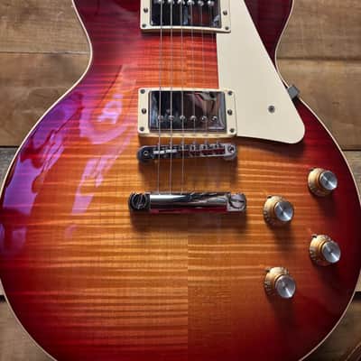 2024 Gibson Wildwood Spec Les Paul 60's Standard Figured Dark Cherry Sunburst w/case image 2