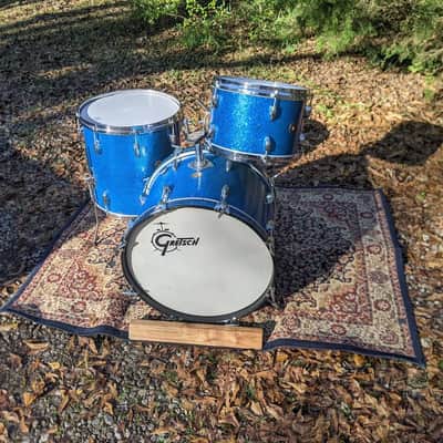 Gretsch Early '60s Round Badge Kit 12-16-20 1960 Blue Sparkle image 1