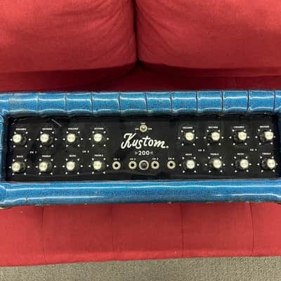 Kustom K200B-5 100 Watt Guitar Amp Head 70's - Blue image 1
