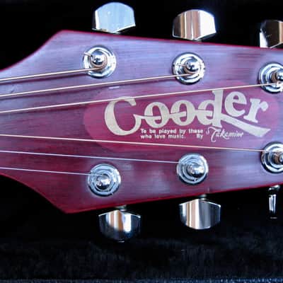 Takamine "Cooder" Guitar ,with Electronics 1980s Red "Sunburst" image 2