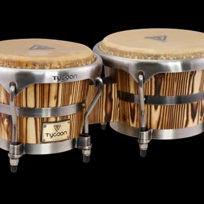 Tycoon Percussion Master Heritage Series Bongos 7"x8.5" Bongos with Brushed Chrome Hardware image 1