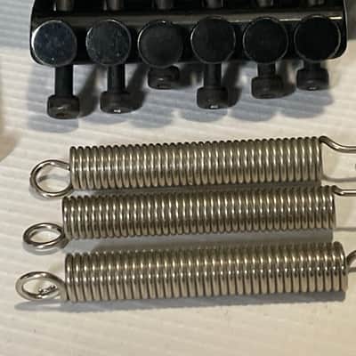 1990's Jackson King V & Dinky Guitars JT-580 Takeuchi Black Licensed Floyd Rose Tremolo Guitar Bridge image 3