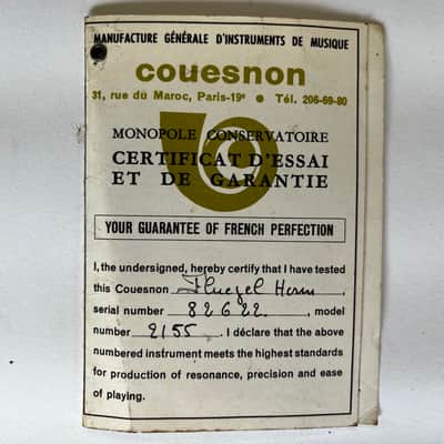 Couesnon Flugelhorn #2155 late 60s - Lacquer/gold image 5