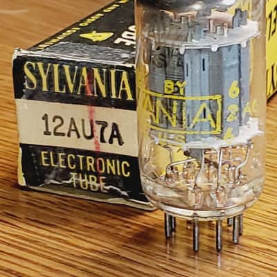 12AU7A Sylvania NOS/NIB Tall Plate/Copper Post TV7 Tested (1)Tube Lot image 1