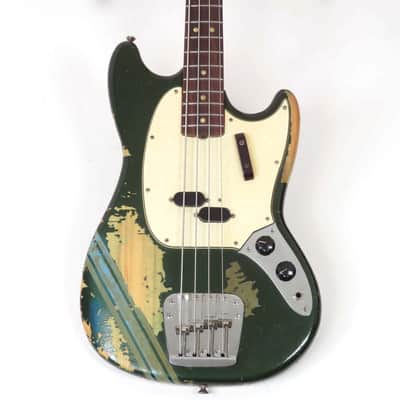 1970 Fender Mustang Bass - Competition Blue with Racing Stripe Road Warrior image 1