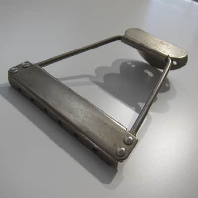 Harmony Silvertone & Others Vintage Acoustic & Electric Guitar Tailpiece Authentic Vintage Part Circa-1950s-1960s-Nickel Silver image 2