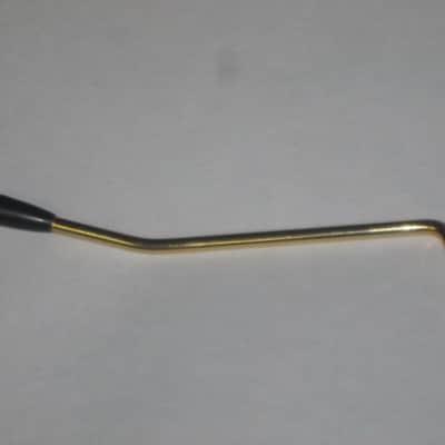 very lightly used Squier Gold Trem Bar with Black Tip, 6mm large threads (metric 6M, IMPORT) (for Squier Affinity and Classic Vibe Strat that use 6mm large thread trem bar - can be for other brand model guitars) 2000-2020 (NOT for USA or MIM Strats) RIGHT image 20