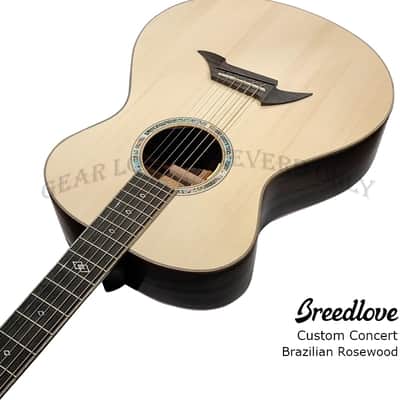 (Custom handMade in USA)Breedlove Concert all Solid Adirondack & 500years Brazilian Rosewood with L.R. Baggs pickup guitar Satin image 13