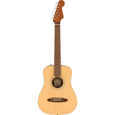 Fender Redondo Mini 1/2 Size Short-Scale Acoustic Guitar w/ Bag - Natural image 4