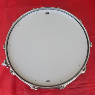 DW 6.5x14" Collector's Series Knurled Black Nickel over Steel Snare Drum w/ Chrome Hardware image 8