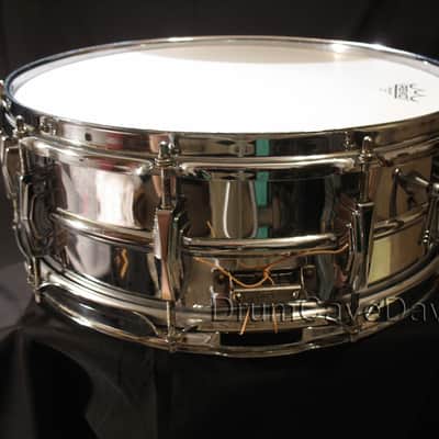 VINTAGE 1962-63 SUPER LUDWIG 400 5X14" COB (CHROME OVER BRASS) SNARE DRUM pre-LM400, COB HOOPS!!! image 5