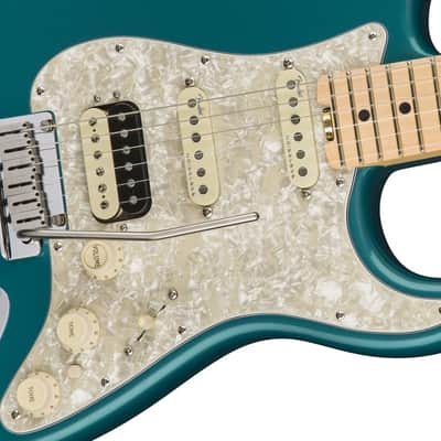 Golpeador Pickguard Fender Fat Strat 1HB/2SC White Pearl Aged image 7