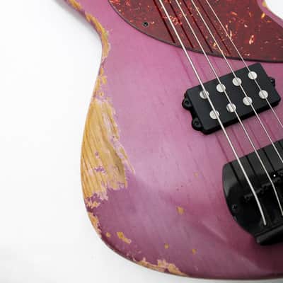 DWG Custom 34" Proto 4-String Bass Guitar Relic Roasted Pine image 21