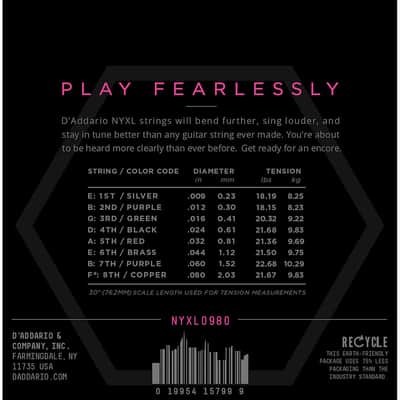 D'Addario NYXL0980 8-String Set image 2