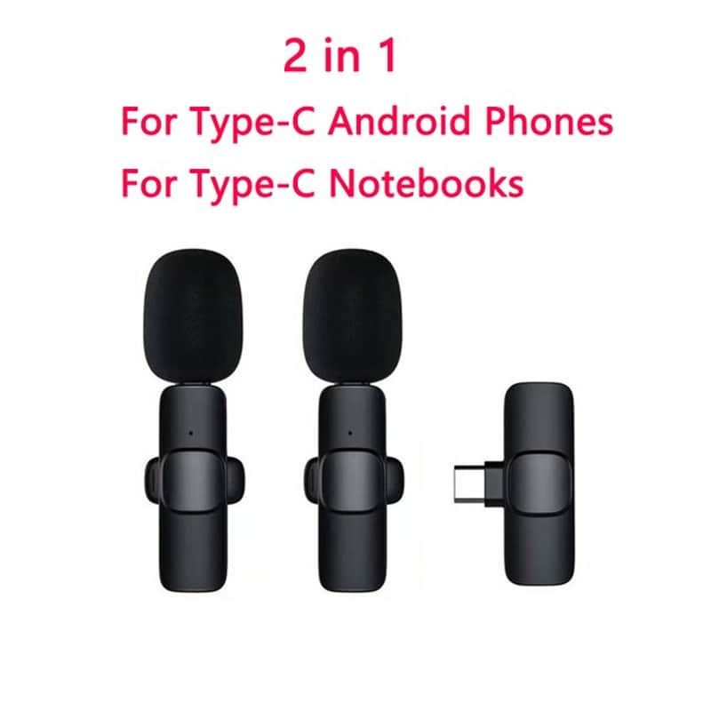 Wireless Lavalier Microphone Portable Audio Video Recording Mini Mic for iPhone Android Live Broadcast Gaming Phone Microfonoe image 1