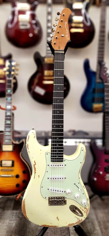 AIO S3 Electric Guitar - Relic Olympic White (Ebony Fingerboard) GS-001 image 1