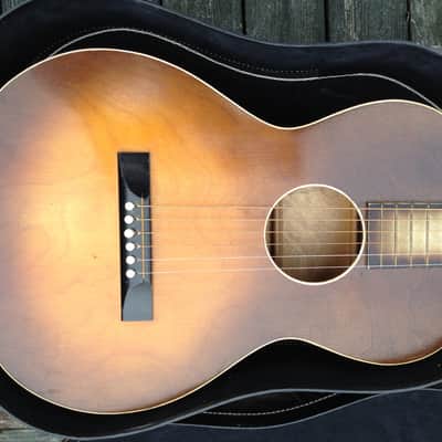 May-Bell 1930s Aged Sunburst Parlor Guitar image 3
