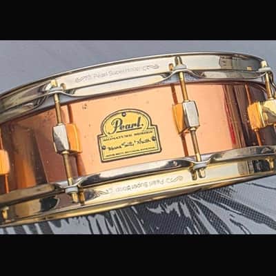 Pearl MS1440 14x4" Marvin "Smitty" Smith Signature Copper Snare Drum with Gold Hardware 2000s - Copper image 2