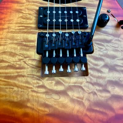 Mr. Scary REH George Lynch 5A Quilted Maple 1-Piece 2018 - Orange Burst (ESP) image 11