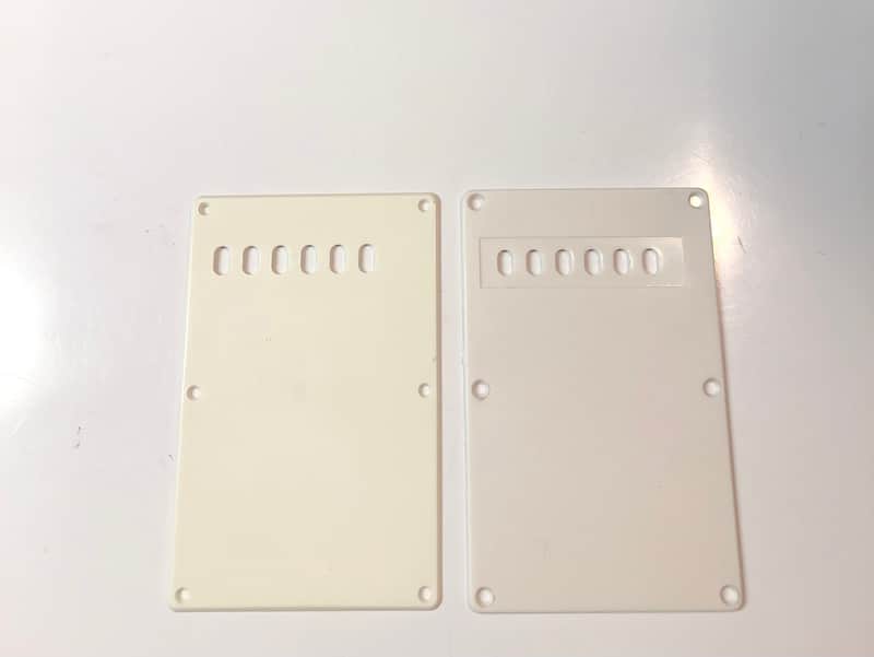 Stratocaster Style Backplates Cavity Covers White Parchment image 1