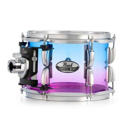 Pearl Crystal Beat Limited Edition 4pc Acrylic Drum Set Cotton Candy Fade image 7