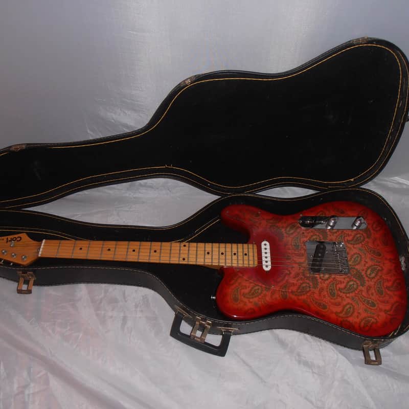 1986 Cort Paisley Telecaster Red Paisley