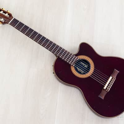 1993 Gibson Chet Atkins CE Classical Wine Red Cutaway Acoustic Electric Nylon String Guitar w/ Case & Tags, Yamano image 12