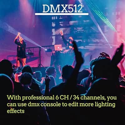 New Laser Lights For Party - Sound Activated, Dmx512, Laser Light Show, 3D Animation, Beam Effect Scan - Professional Stage Lazer Light With Remote Control, Perfect For Disco Karaoke Ktv Bar image 4