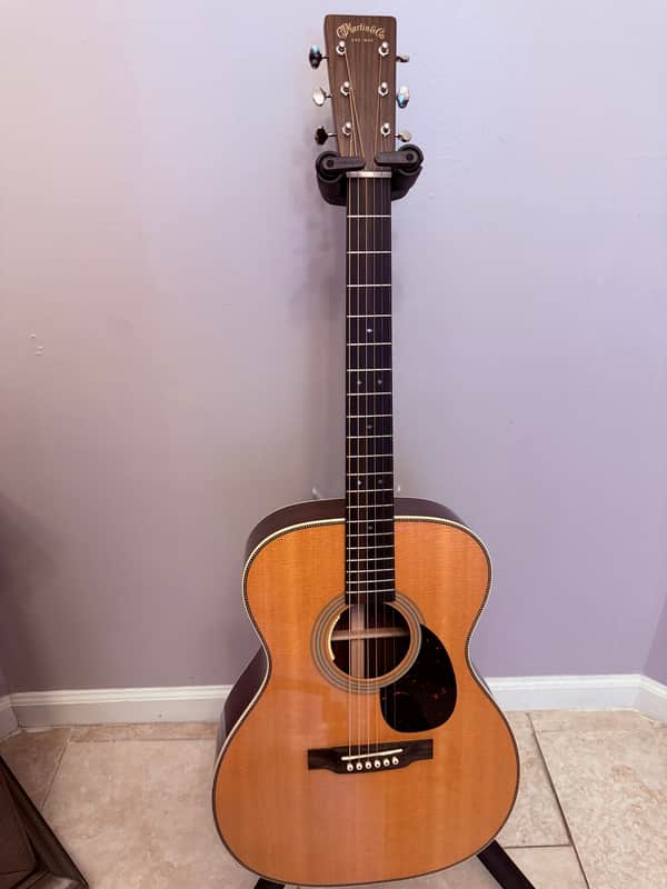 Martin OM-28E Acoustic Electric Guitar 2023 - Aging Toner Natural image 1