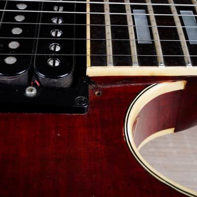 Greco SA-700 MIJ 1979 Wine Red Flame Top Vintage Japan Maxon U-2000 Pickups w/ Hard Case image 8