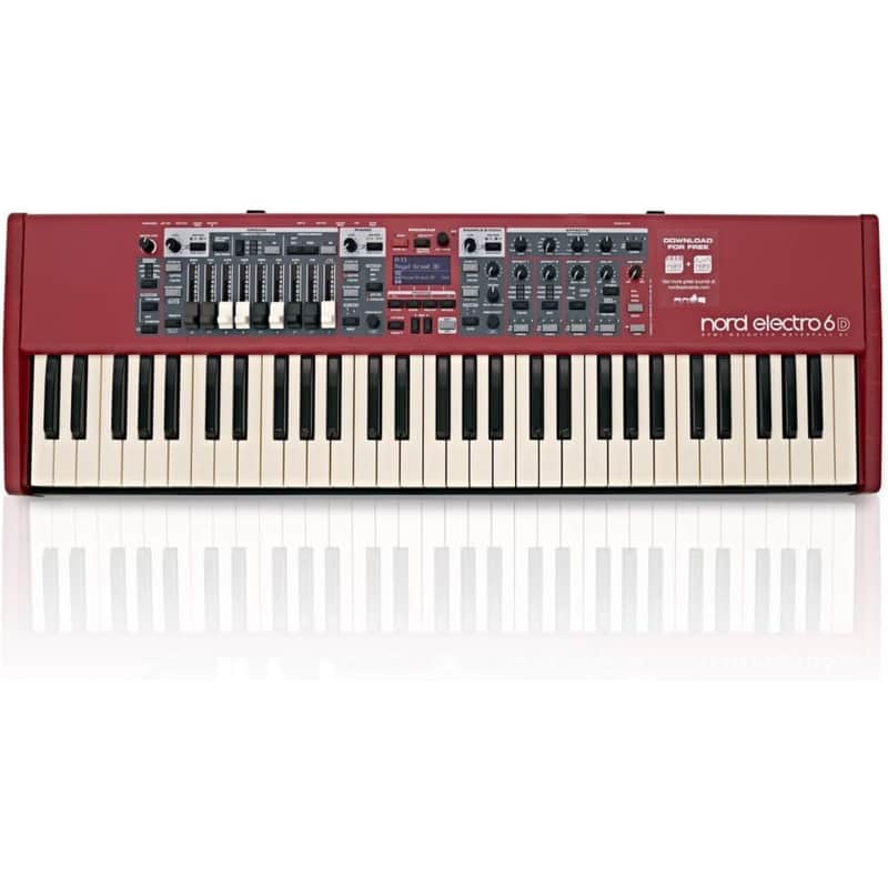 Nord Electro 6D 61-Key Stage Piano, Semi-Weighted Waterfall Keyboard, Red image 1
