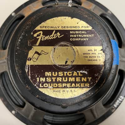 1967 Fender Jensen C12NA 12" Speaker Fender Label Recone 8 Ohms image 4