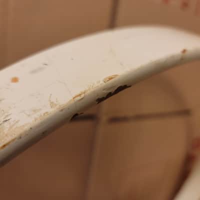 Vintage Tama Superstar 22" Piano White bass drum hoop, pair image 7