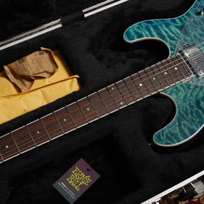 MusicMan BFR Steve Morse LTD 2017 - Tahitian Blue Quilt image 12