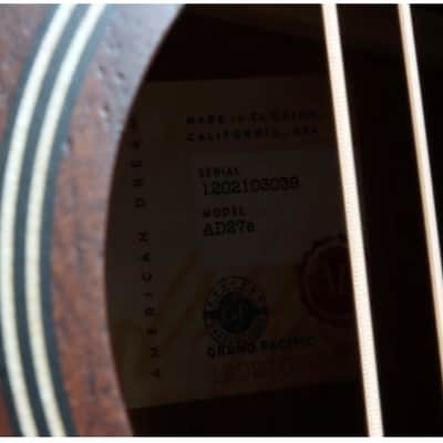 Taylor AD27e American Dream Grand Pacific Acoustic-Electric Guitar 2022 - Shaded Edge Burst image 6