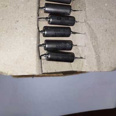 50pcs 0.1uF 200V K40Y-9 Vintage PIO guitar tone capacitors NOS Paper in Oil NIB image 1