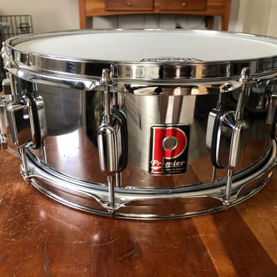 Premier snare drum chrome over steel vintage? Restored 5.5x14” image 1