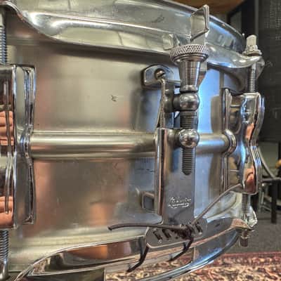 Ludwig No. 404 Acrolite 5x14" 8-Lug Aluminum Snare Drum with Keystone Badge from 1965 image 3