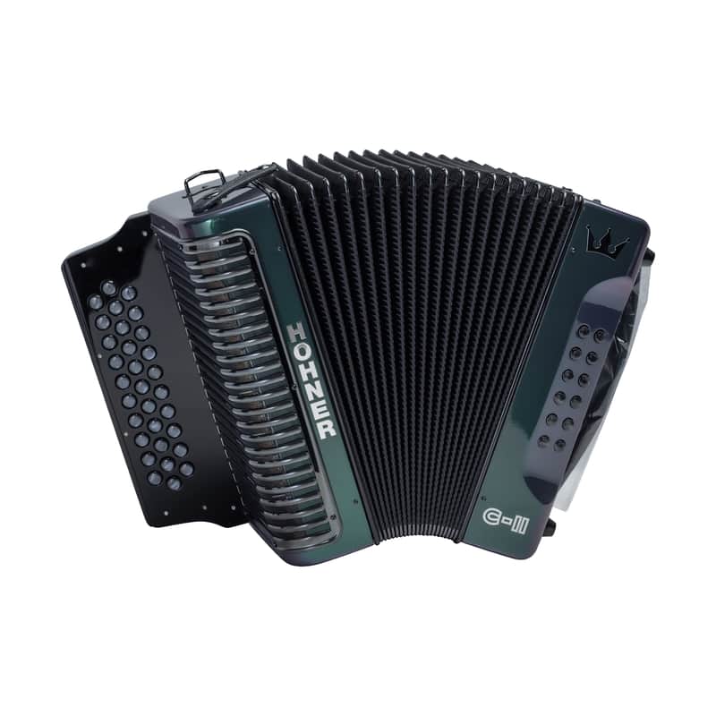 Hohner Corona C-II GCF Accordion - Green to Gold - Open Box image 1