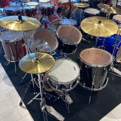 Pearl EXX725/C31 Export EXX 12 / 13 / 16 / 22 / 14x5.5" 5pc Drum Set with Hardware 2013 - 2020 - Jet Black image 2