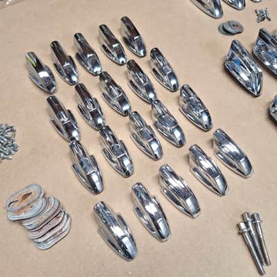 Big Lot of Vintage Premier Tom and Bass Drum Lugs 31 pieces EnglandLot 82-676 image 2