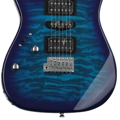 Ibanez Gio GRX70QAL Left-handed Electric Guitar - Transparent Blue Burst image 2