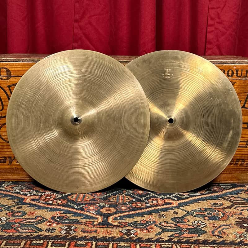 14" Zildjian A 1960s New Beat Hi-Hat Cymbal Pair 832g/1228g image 1