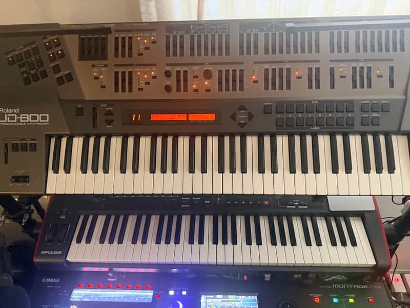 Yamaha Montage M6 + Roland JD-800 + Novation Impulse 61 Keyboard Rig with Stand (BUNDLE) image 1